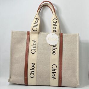 Chloe Large Woody Canvas Tote